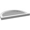 Ekena Millwork Round Top Surface Mount PVC Gable Vent: Functional, w/ 2"W x 2"P Brickmould Sill Frame, 28"W x 20"H GVPRT28X2003SF - alternate 2